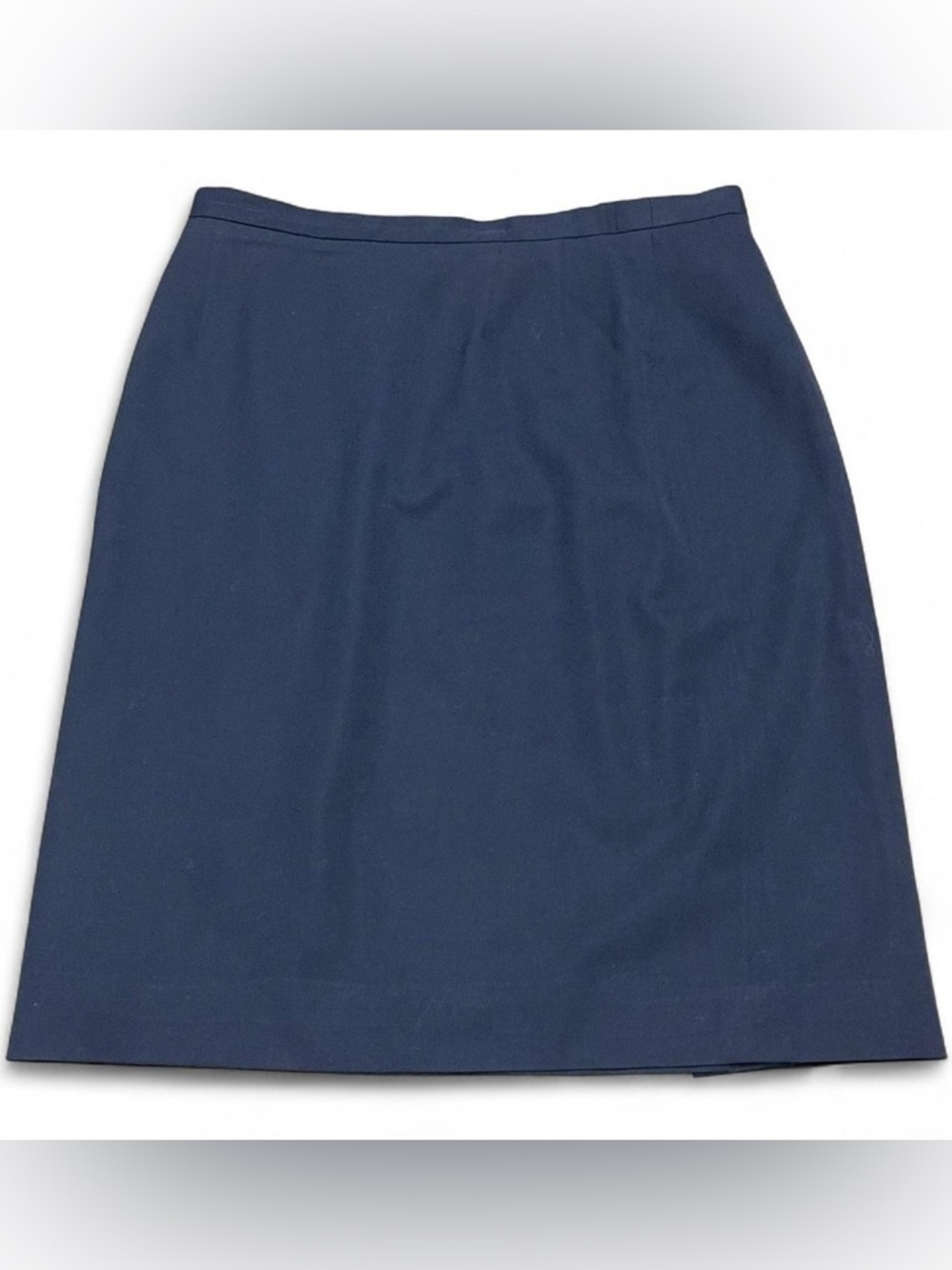 Vintage Austin Reed Women's Lined Wool Black Midi Skirt USA Minimalist Size 16